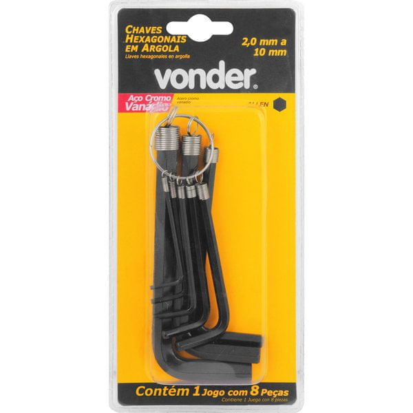 Chave Mecânico Allen 2 A 10MM Argola TW-383A 35.73.002.010 - Vonder