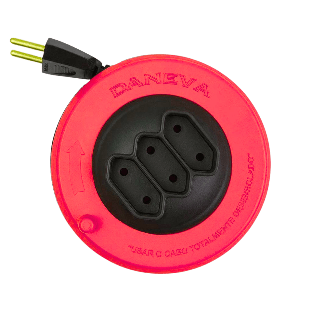 Extensão 2P Pop Spin 3 Metros 2x0,75mm² 10A 250V Cod. DN1496 - Daneva