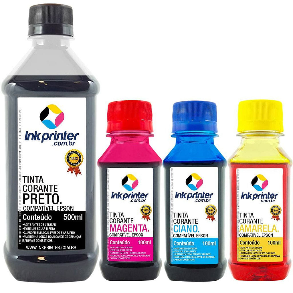 Tinta Corante InkPrinter para Impressora Epson (800ml)