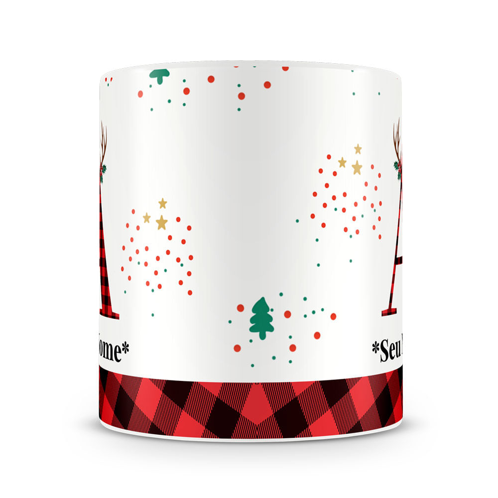 Caneca Alfabeto Natalino – Letra A (Com Nome) - Imagem 3