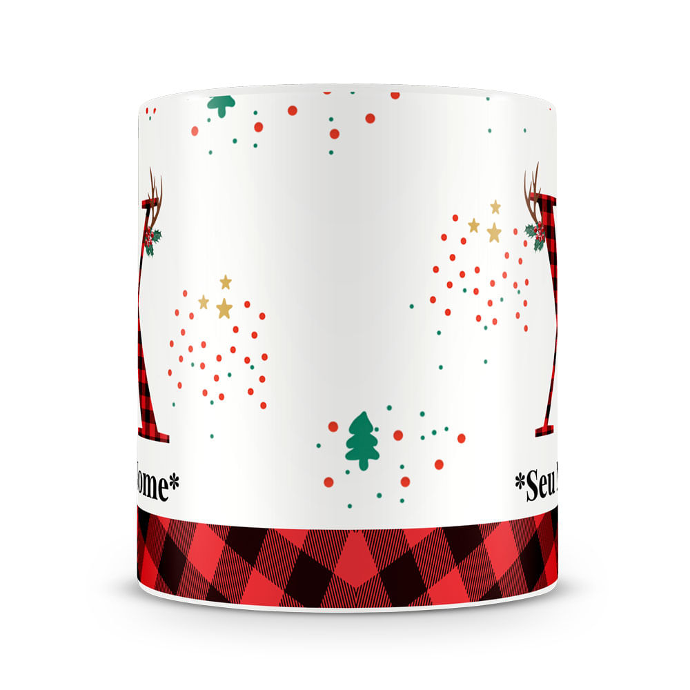 Caneca Alfabeto Natalino – Letra A (Com Nome) - Imagem 21