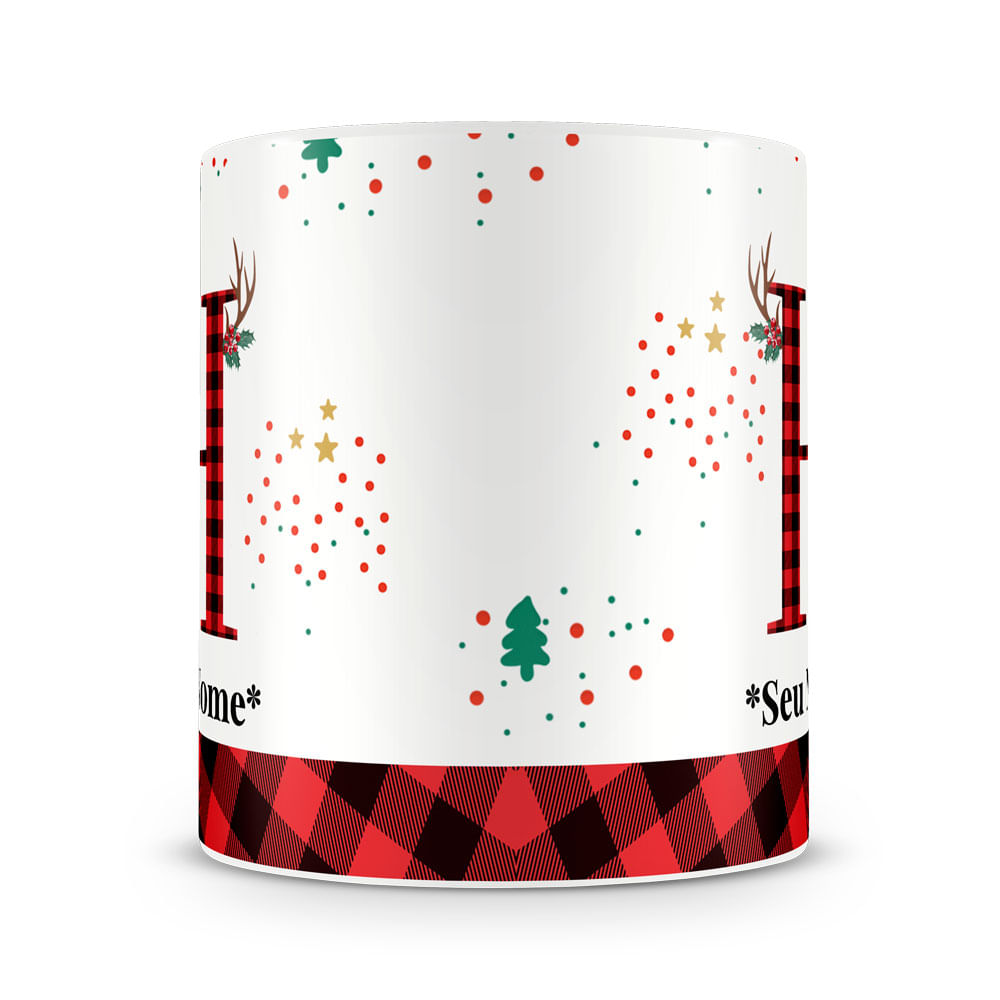 Caneca Alfabeto Natalino – Letra A (Com Nome) - Imagem 24