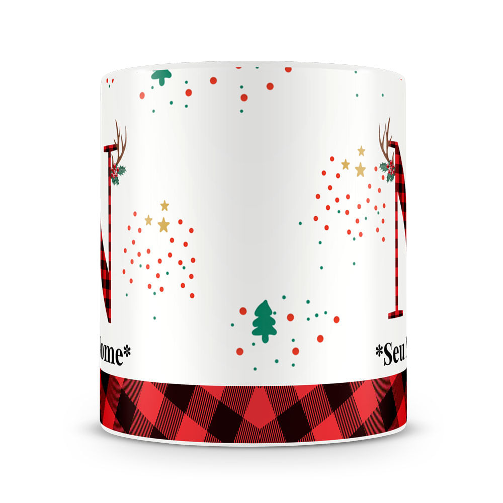Caneca Alfabeto Natalino – Letra A (Com Nome) - Imagem 27