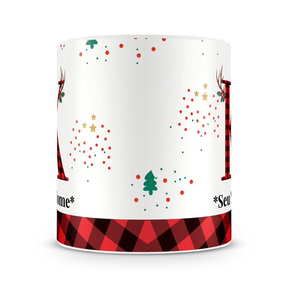 Caneca Alfabeto Natalino – Letra A (Com Nome) - Imagem 30