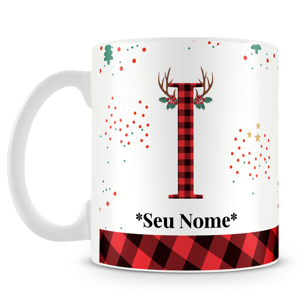 Caneca Alfabeto Natalino – Letra A (Com Nome) - Imagem 37