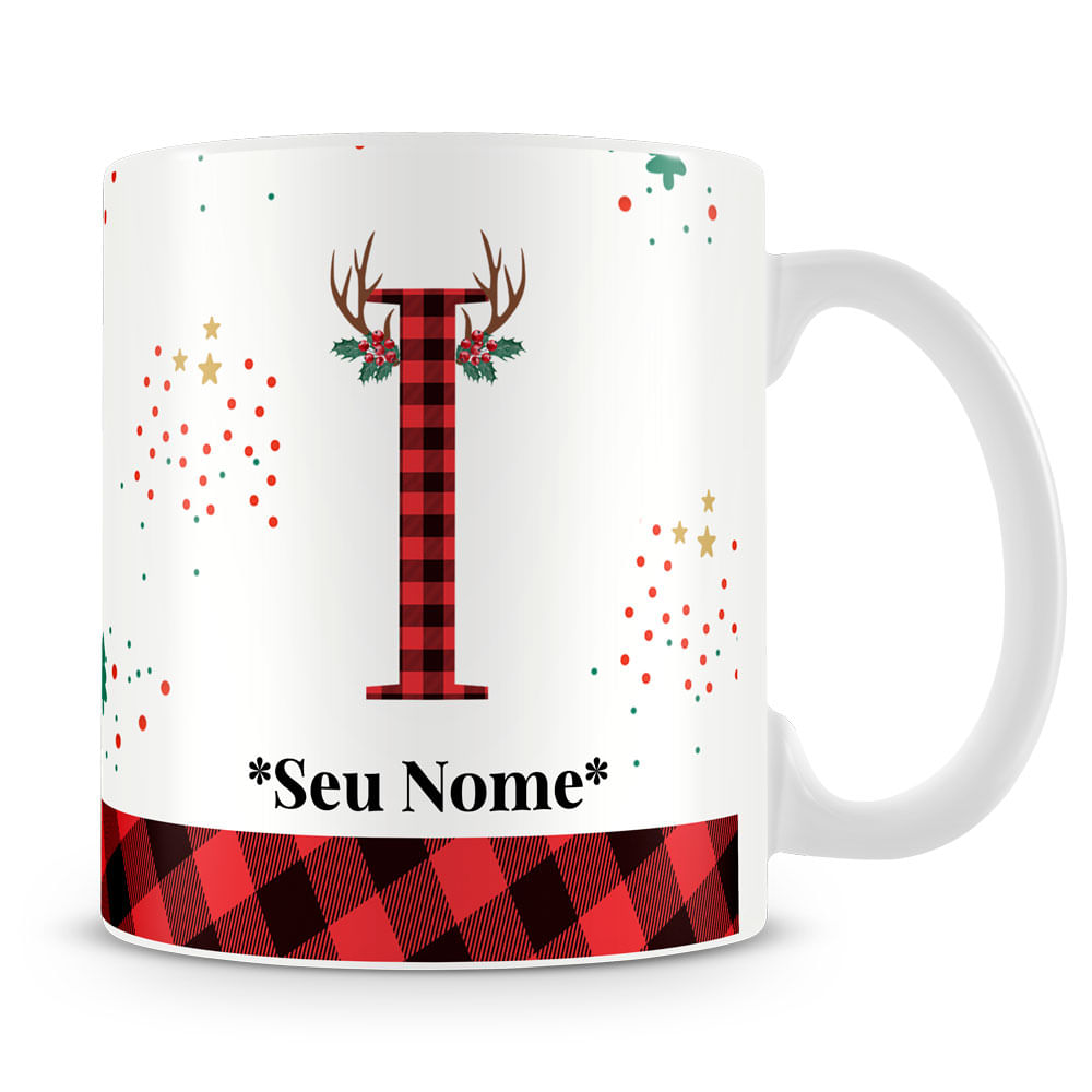 Caneca Alfabeto Natalino – Letra A (Com Nome) - Imagem 38