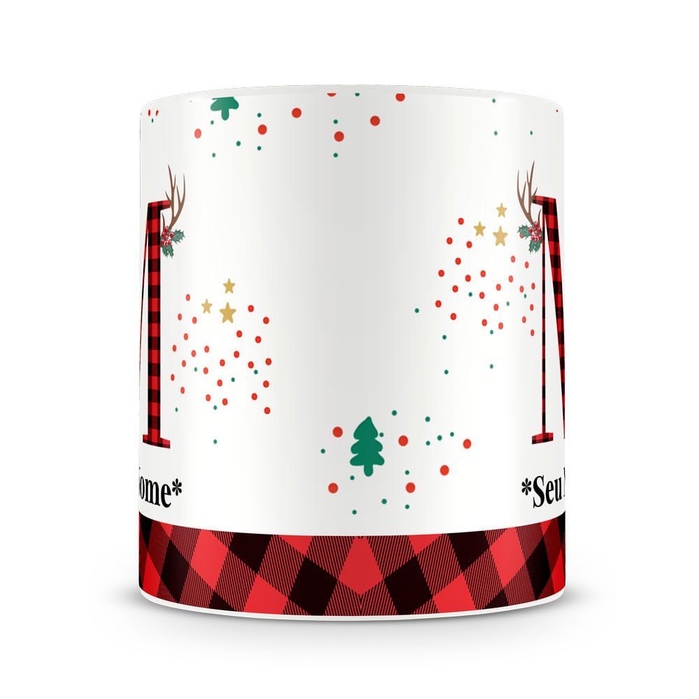 Caneca Alfabeto Natalino – Letra A (Com Nome) - Imagem 45