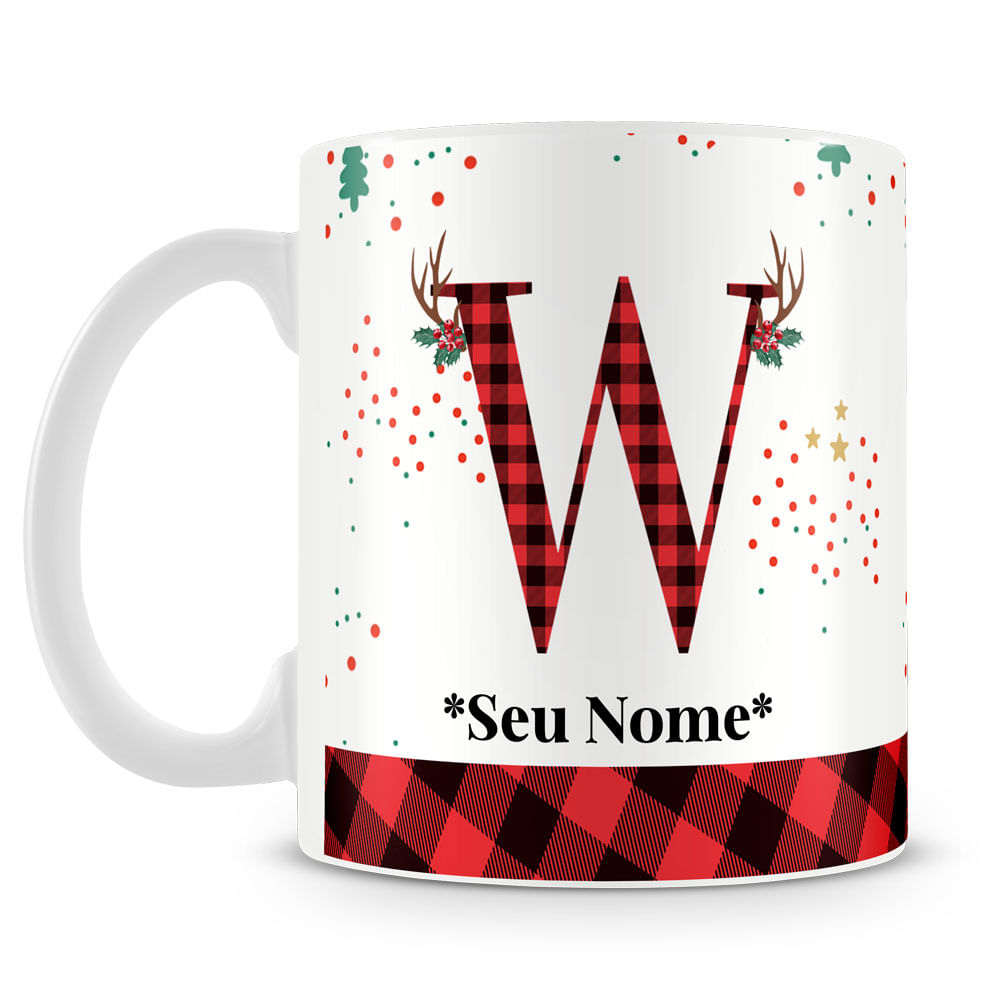 Caneca Alfabeto Natalino – Letra A (Com Nome) - Imagem 49