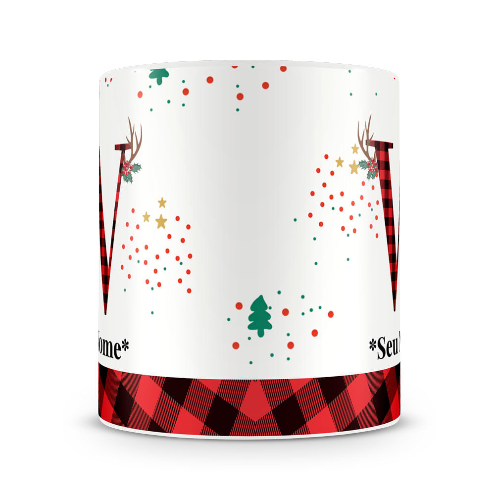 Caneca Alfabeto Natalino – Letra A (Com Nome) - Imagem 51