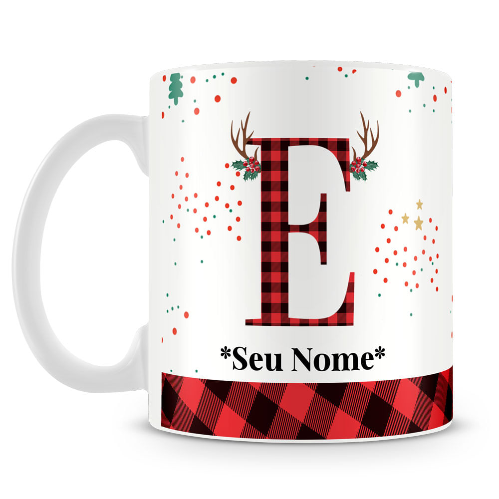 Caneca Alfabeto Natalino – Letra A (Com Nome) - Imagem 52
