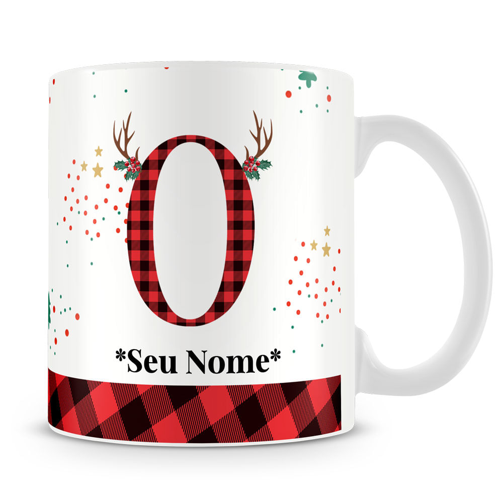 Caneca Alfabeto Natalino – Letra A (Com Nome) - Imagem 59