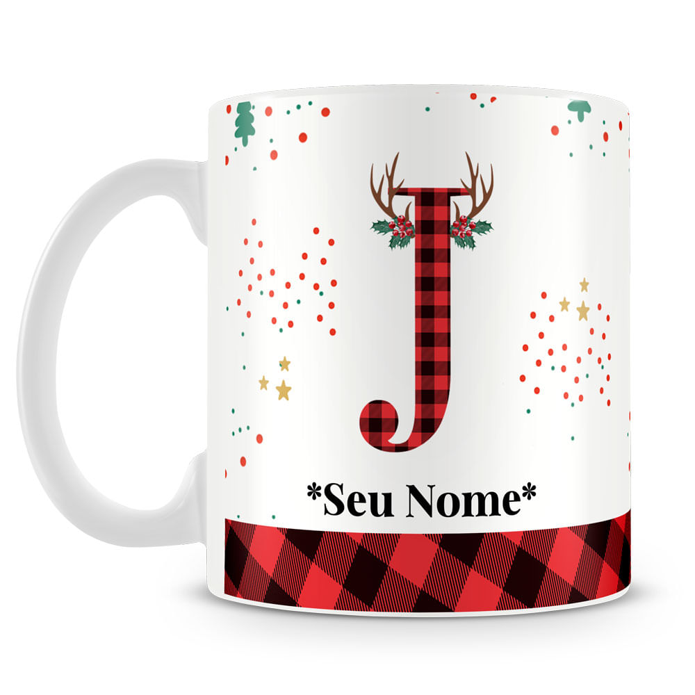 Caneca Alfabeto Natalino – Letra A (Com Nome) - Imagem 61