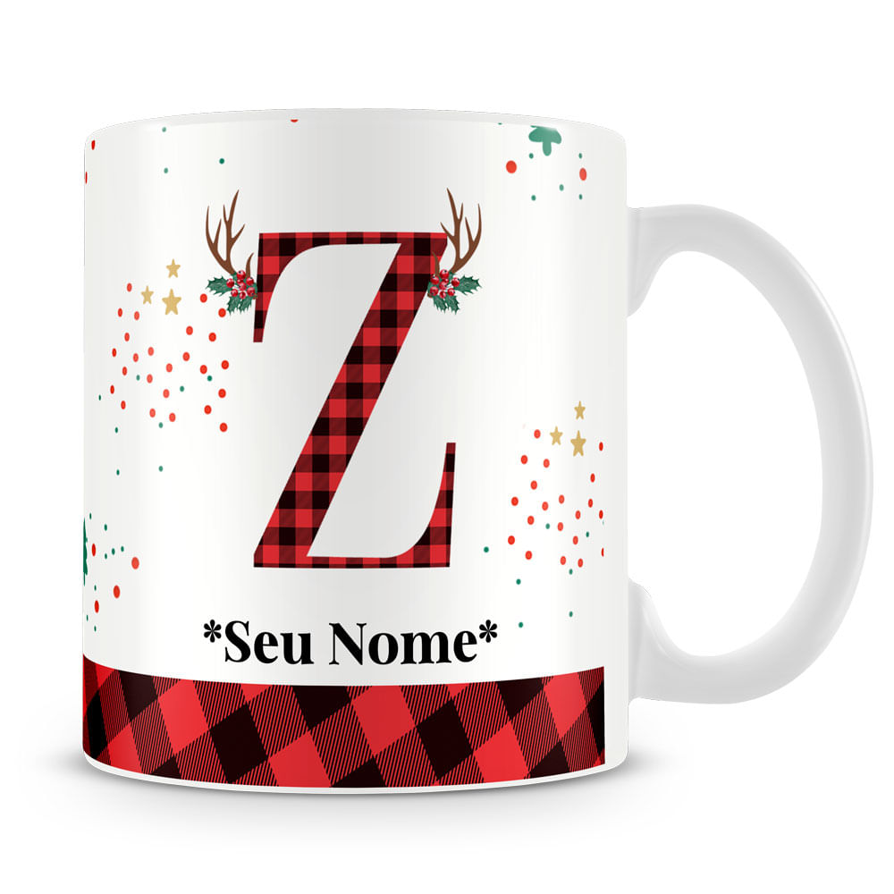 Caneca Alfabeto Natalino – Letra A (Com Nome) - Imagem 65