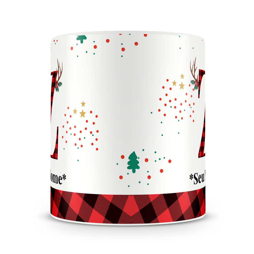Caneca Alfabeto Natalino – Letra A (Com Nome) - Imagem 66