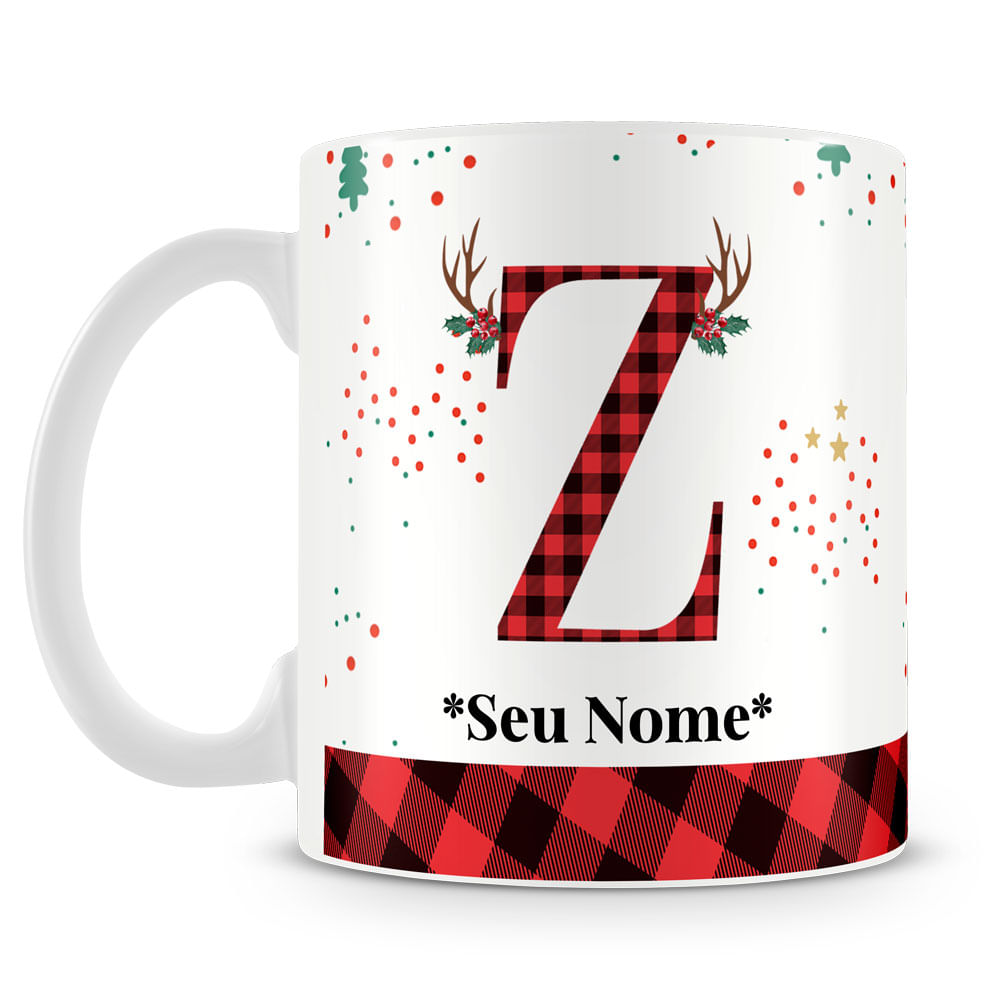 Caneca Alfabeto Natalino – Letra A (Com Nome) - Imagem 64