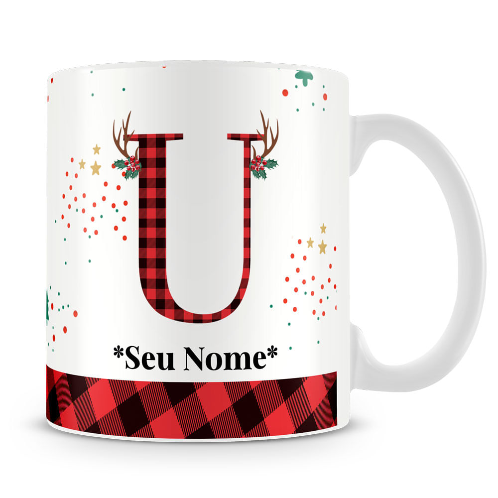 Caneca Alfabeto Natalino – Letra A (Com Nome) - Imagem 68