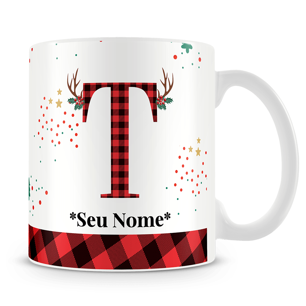 Caneca Alfabeto Natalino – Letra A (Com Nome) - Imagem 71