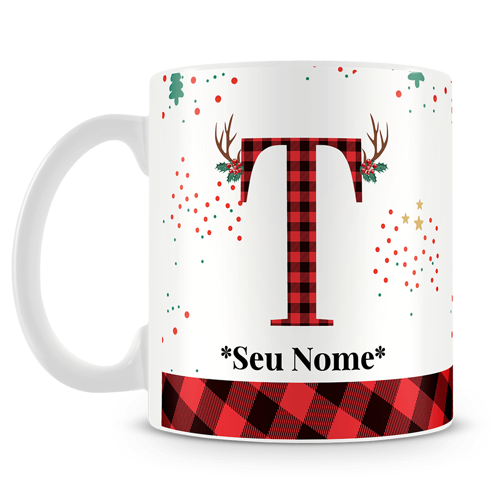 Caneca Alfabeto Natalino – Letra A (Com Nome) - Imagem 70