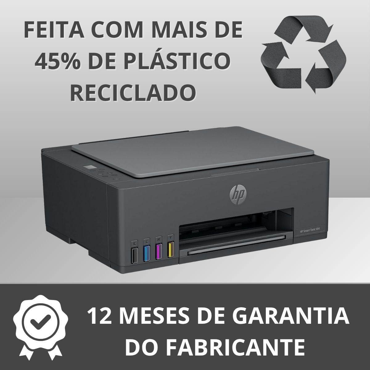 Impressora 3 em 1 HP Smart Tank 584 All-In-One A4 Bivolt - Imagem 7