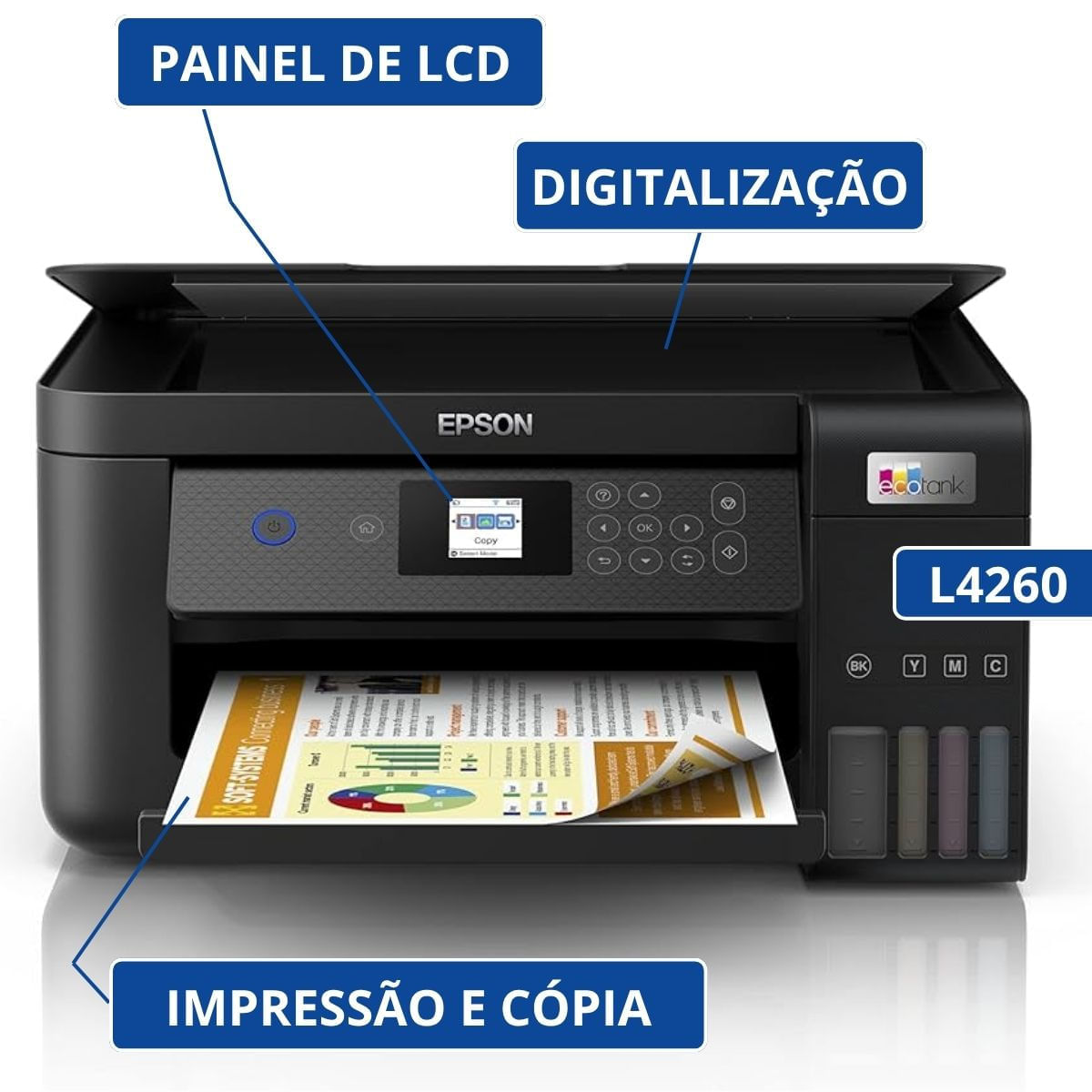 Impressora EPSON EcoTank L4260 com Refil de Tinta/Painel LCD - Imagem 2