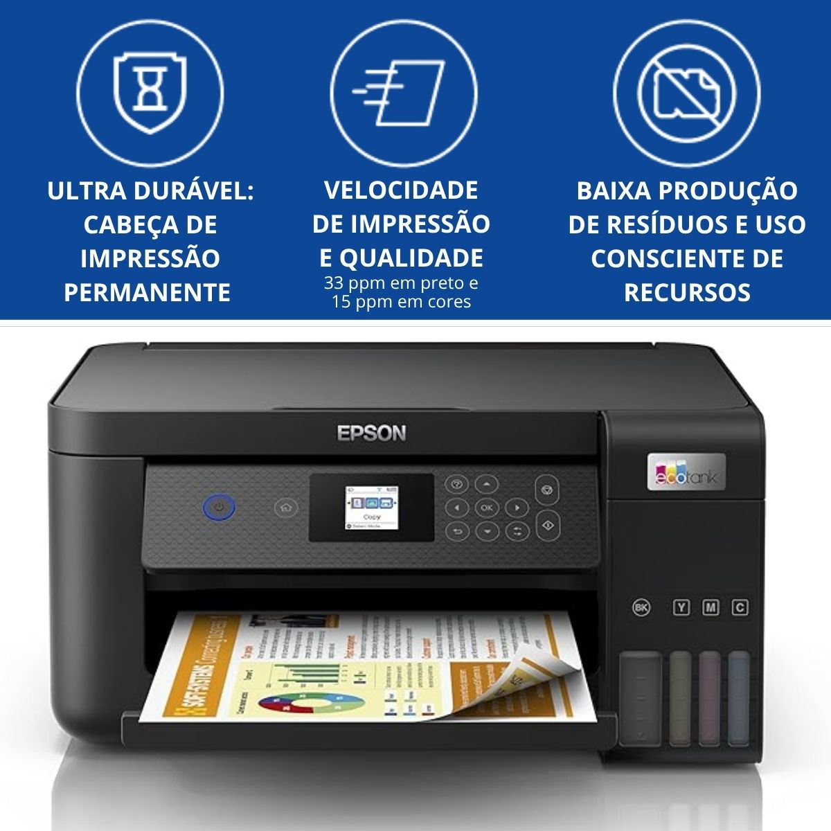 Impressora EPSON EcoTank L4260 com Refil de Tinta/Painel LCD - Imagem 6