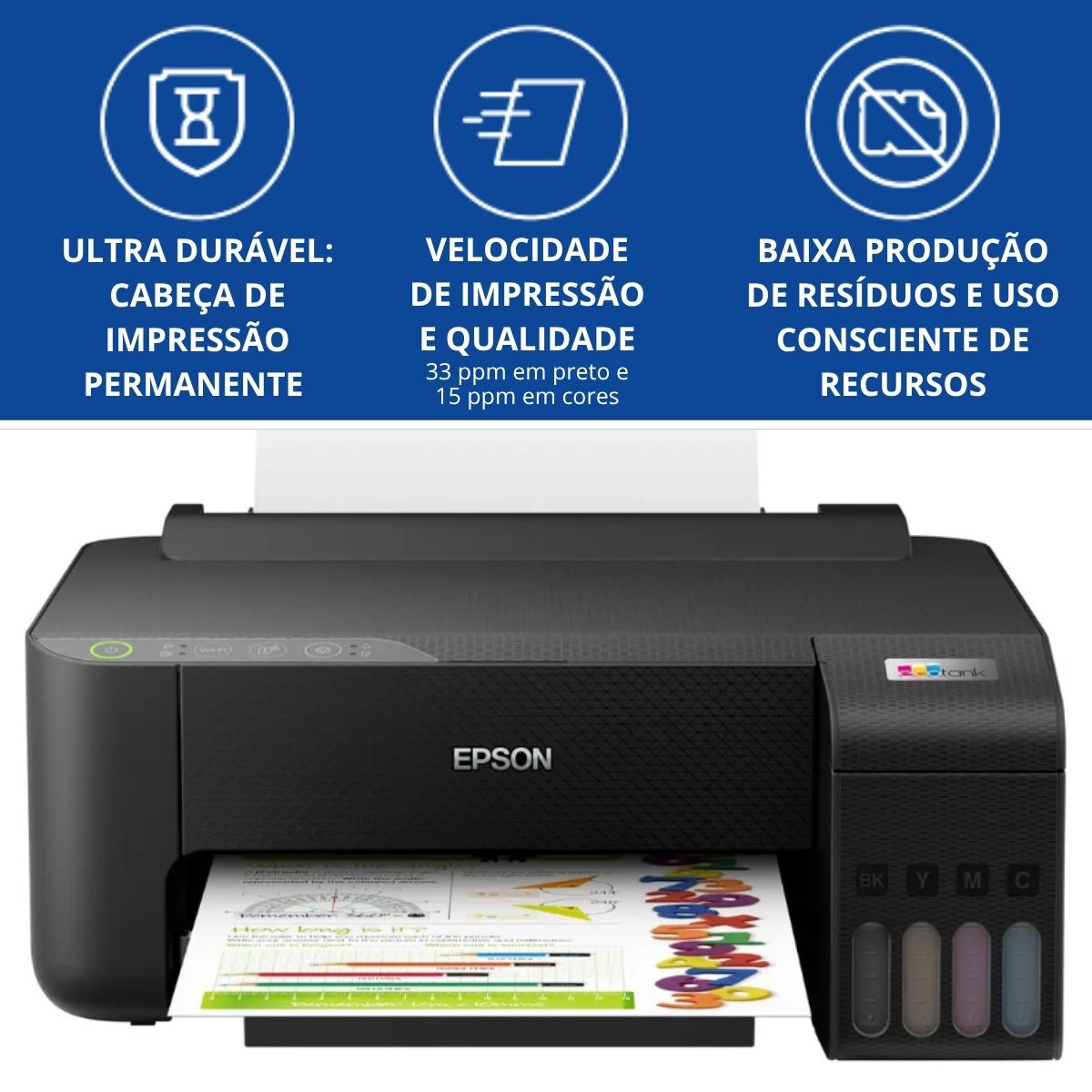 Impressora Alta Velocidade EPSON EcoTank com Refil de Tinta - Imagem 5
