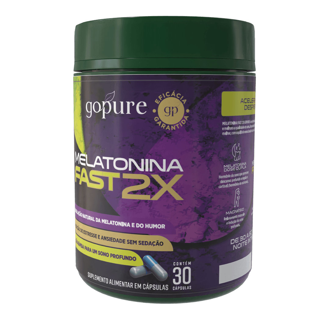 Melatonina Fast 2X CONCENTRADA GoPure – Suplemento para Dormir Rápido e Acordar Renovado - Imagem 2