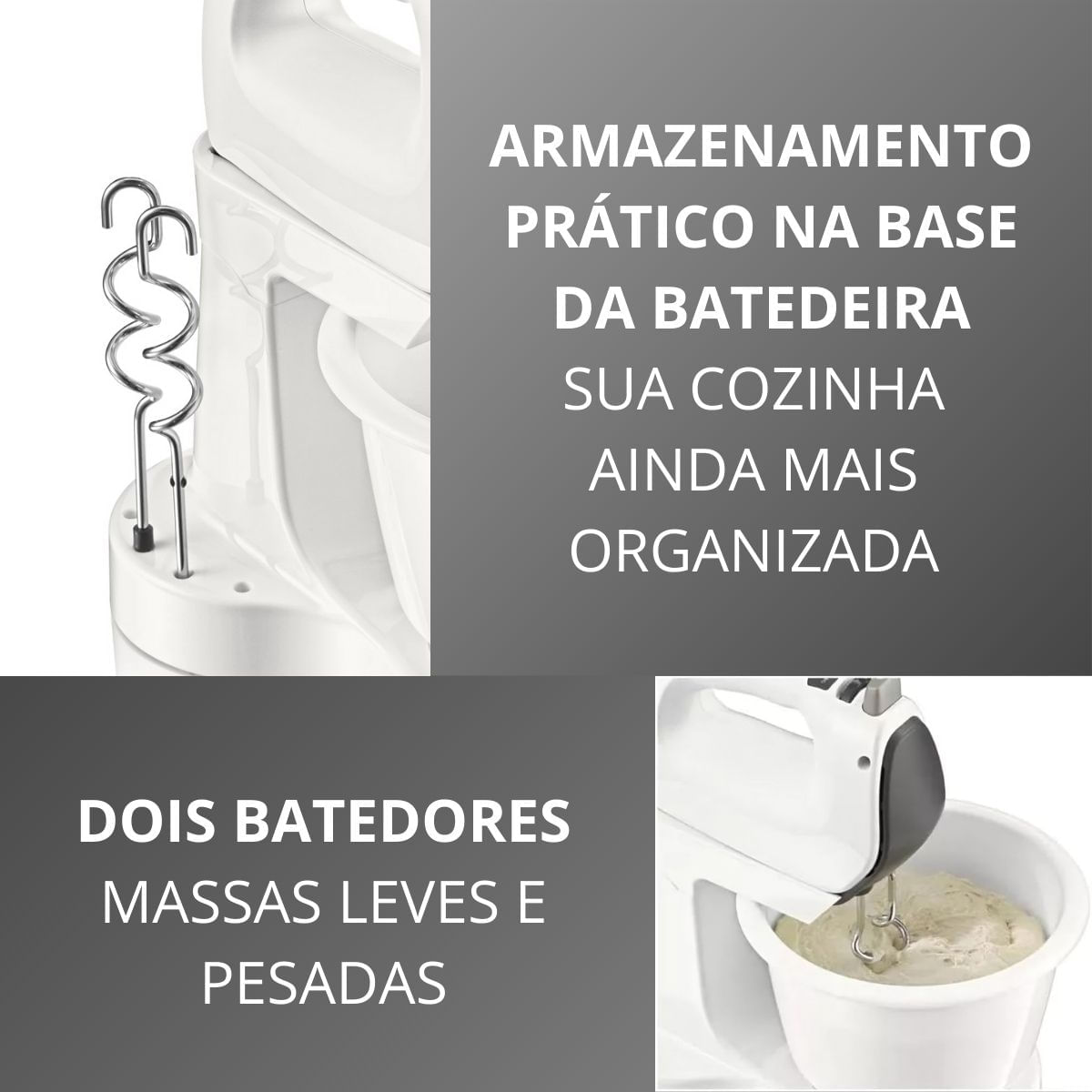 Batedeira Philips Walita RI7200 400W FlexMix Branco 110V - Imagem 4