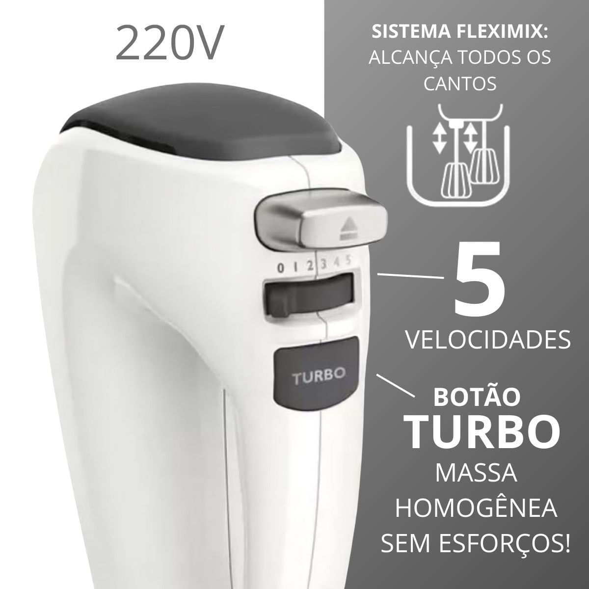 Batedeira Philips Walita RI7200 400W FlexMix Branco 110V - Imagem 7
