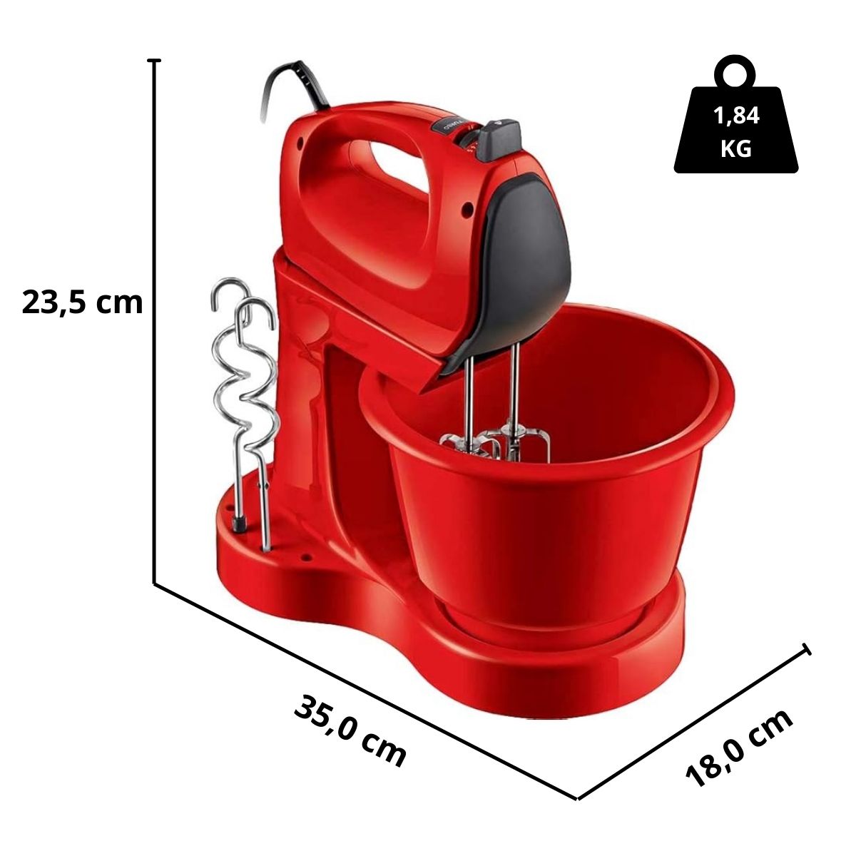 Batedeira Philips Walita RI7200 400W FlexMix Vermelho 110V - Imagem 5