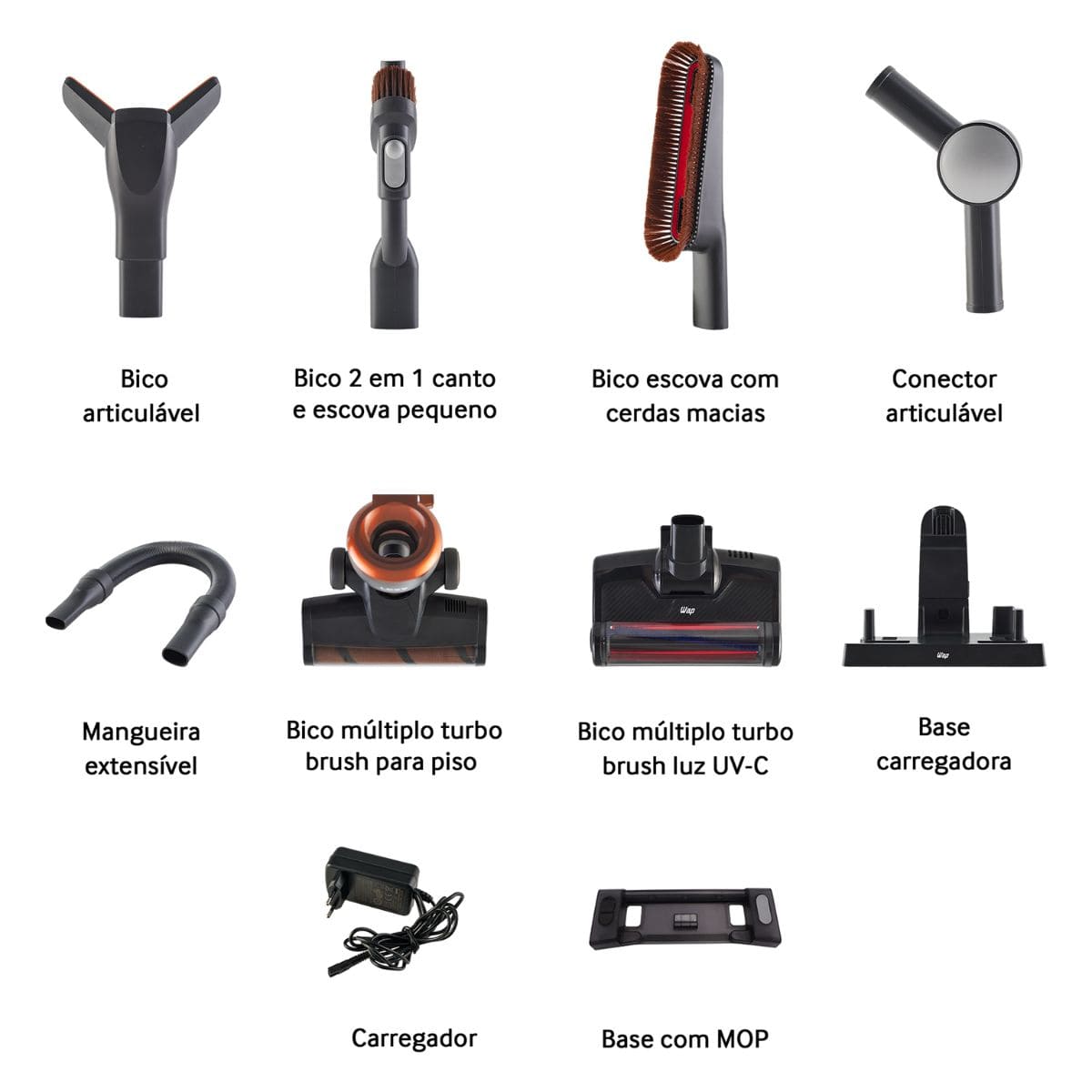 Aspirador de pó vertical Wap Magic sem fio uv 450W Bivolt - Imagem 6