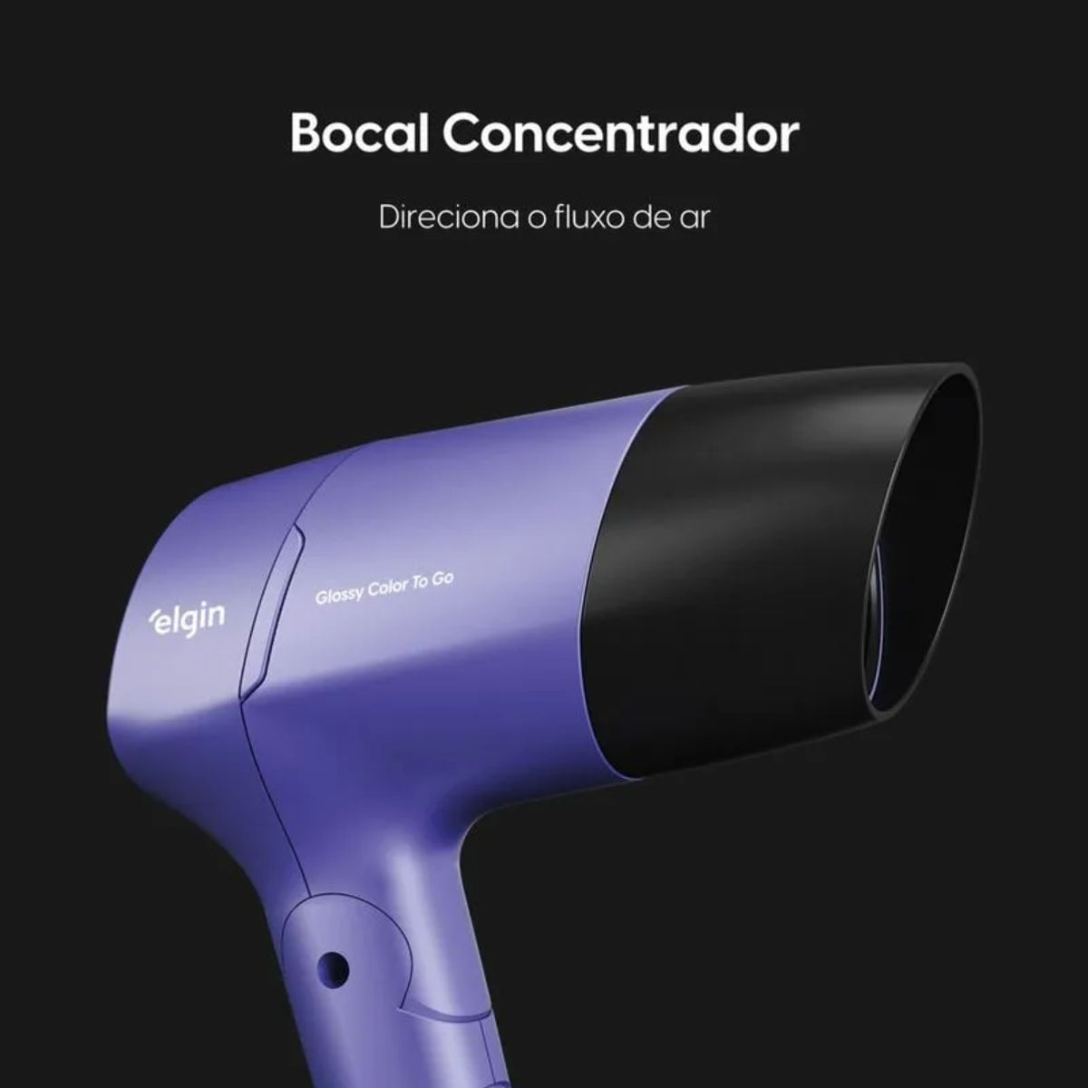 Secador de Cabelo Elgin Glossy Color To Go 2 Vel. Até 1200W Lilás Biv Manual - Imagem 6