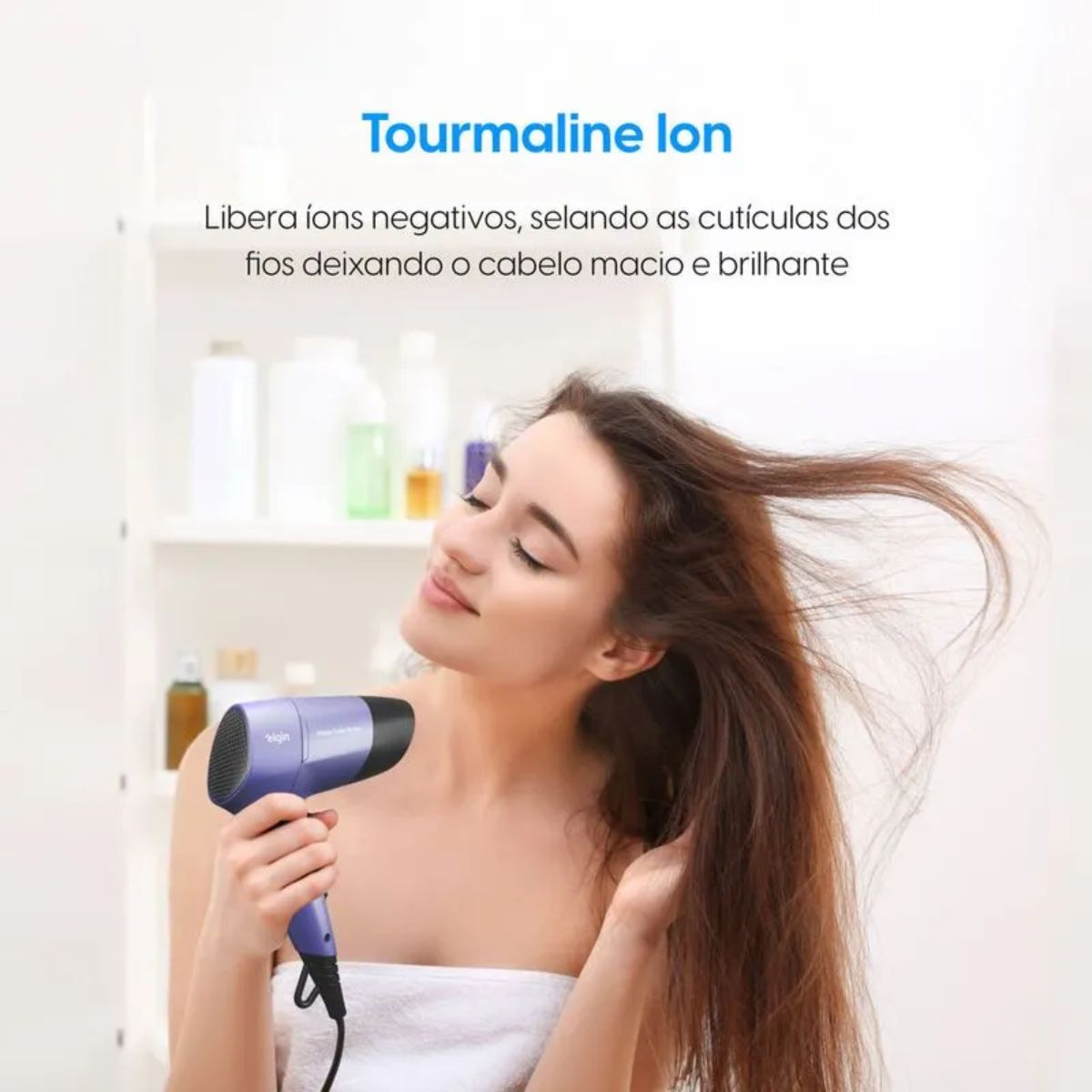 Secador de Cabelo Elgin Glossy Color To Go 2 Vel. Até 1200W Lilás Biv Manual - Imagem 7