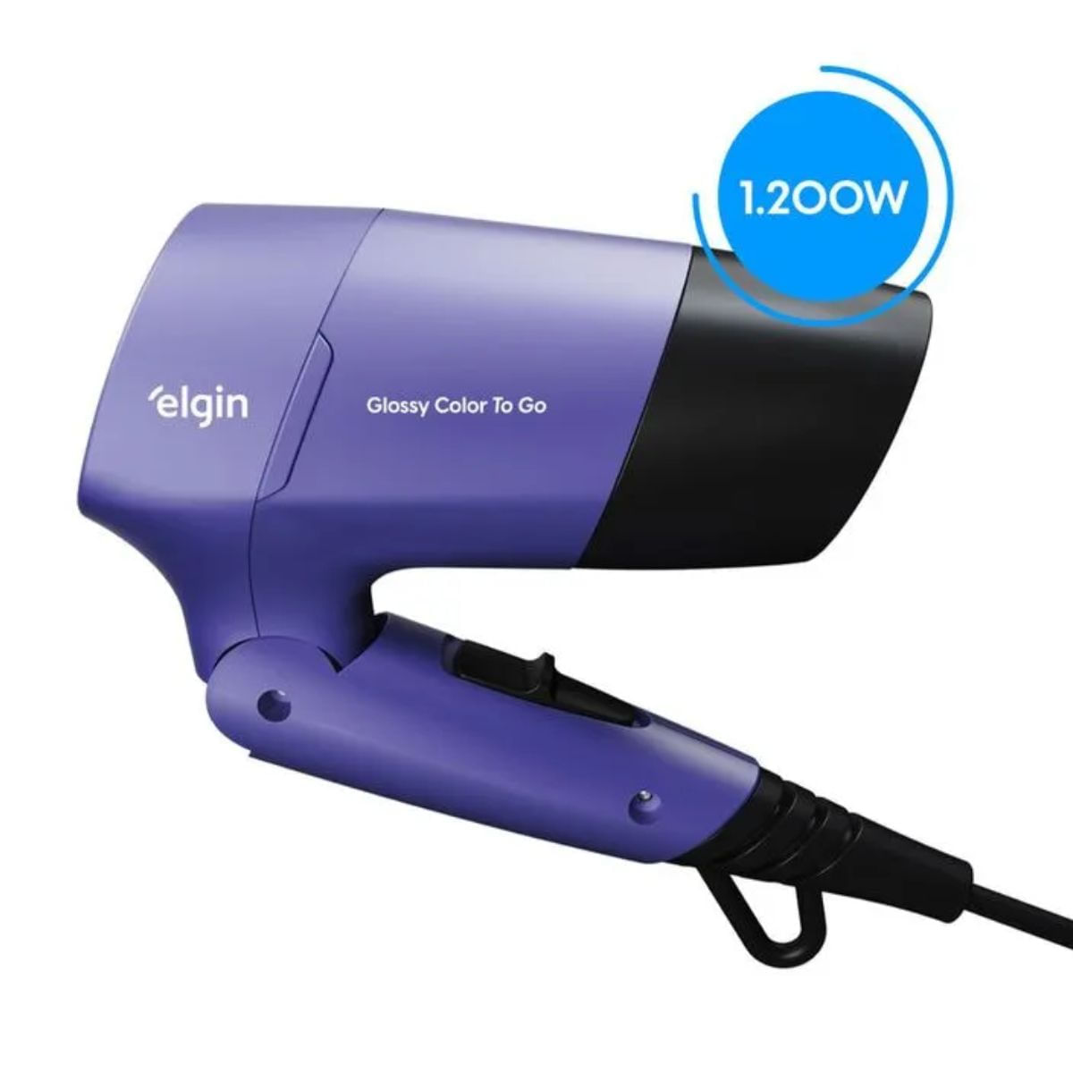 Secador de Cabelo Elgin Glossy Color To Go 2 Vel. Até 1200W Lilás Biv Manual - Imagem 2