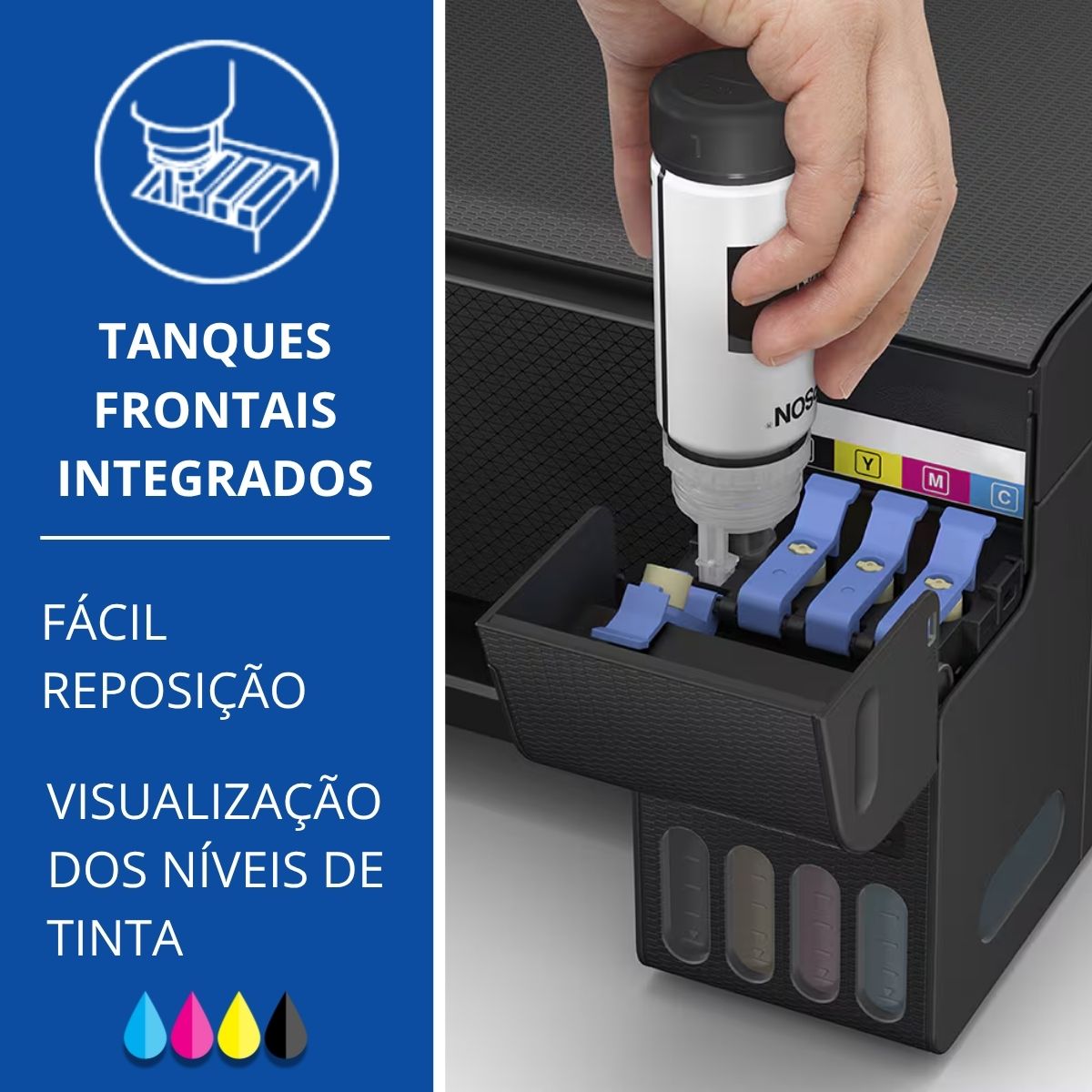 Impressora EPSON EcoTank L3250 Wifi com Refil de Tinta - Imagem 3
