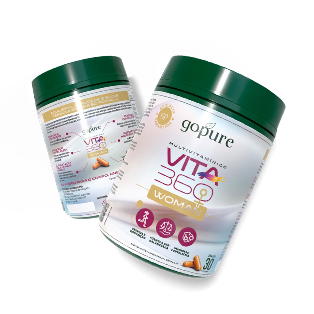 Compre 1, LEVE 2 - Vita 360 Woman – Multivitaminico Mulher de A a Zinco com Vitaminas, Magnésio, Ferro e Minerais