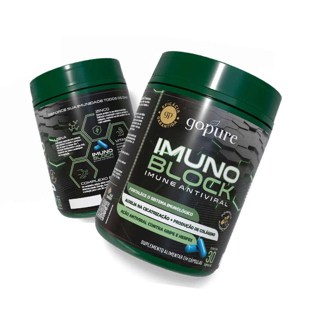 Compre 1, LEVE 2 - Imuno Block GoPure – Fórmula Avançada para Imunidade e Proteção Antiviral