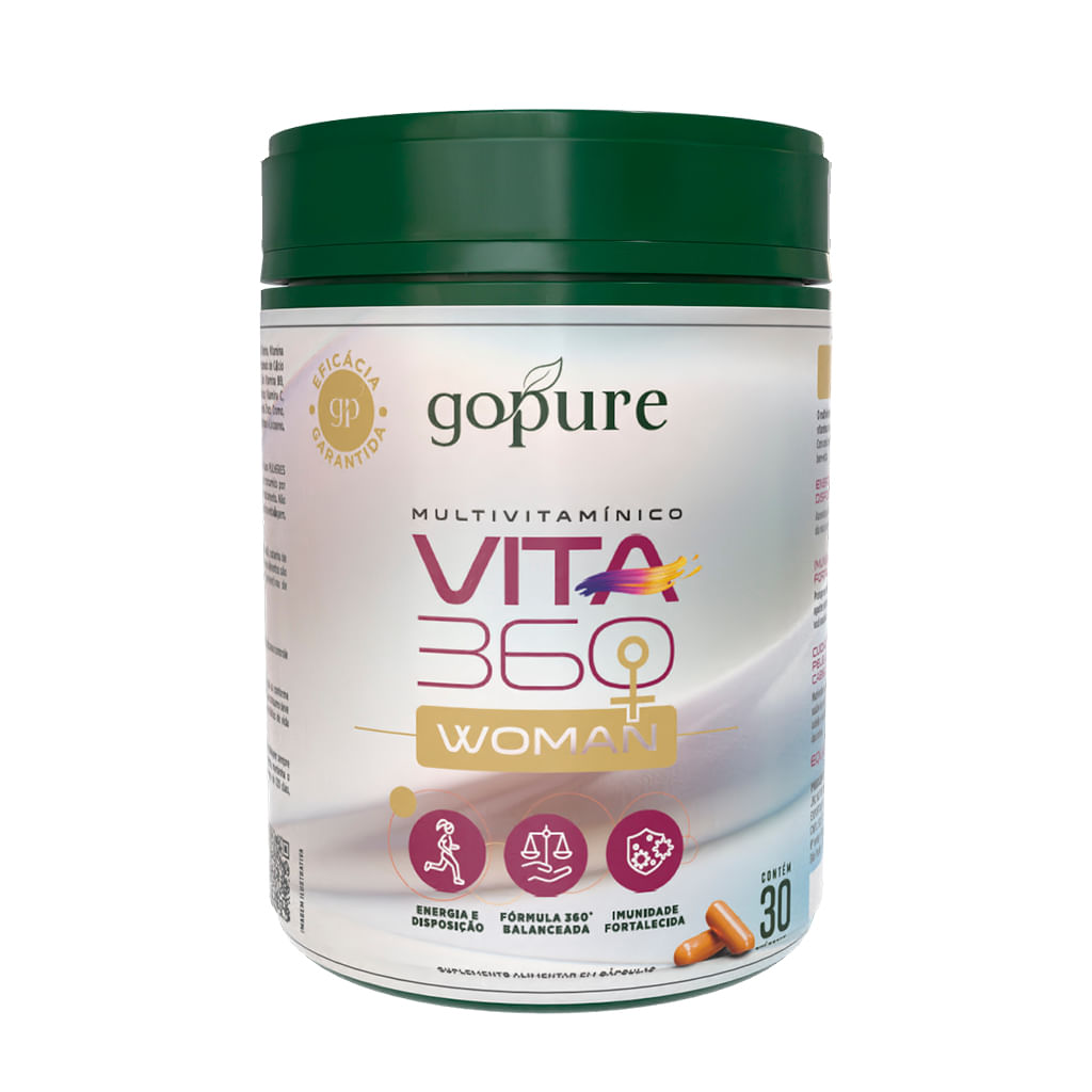 Vita 360 Woman – Multivitaminico Mulher de A a Zinco com Vitaminas, Magnésio, Ferro e Minerais
