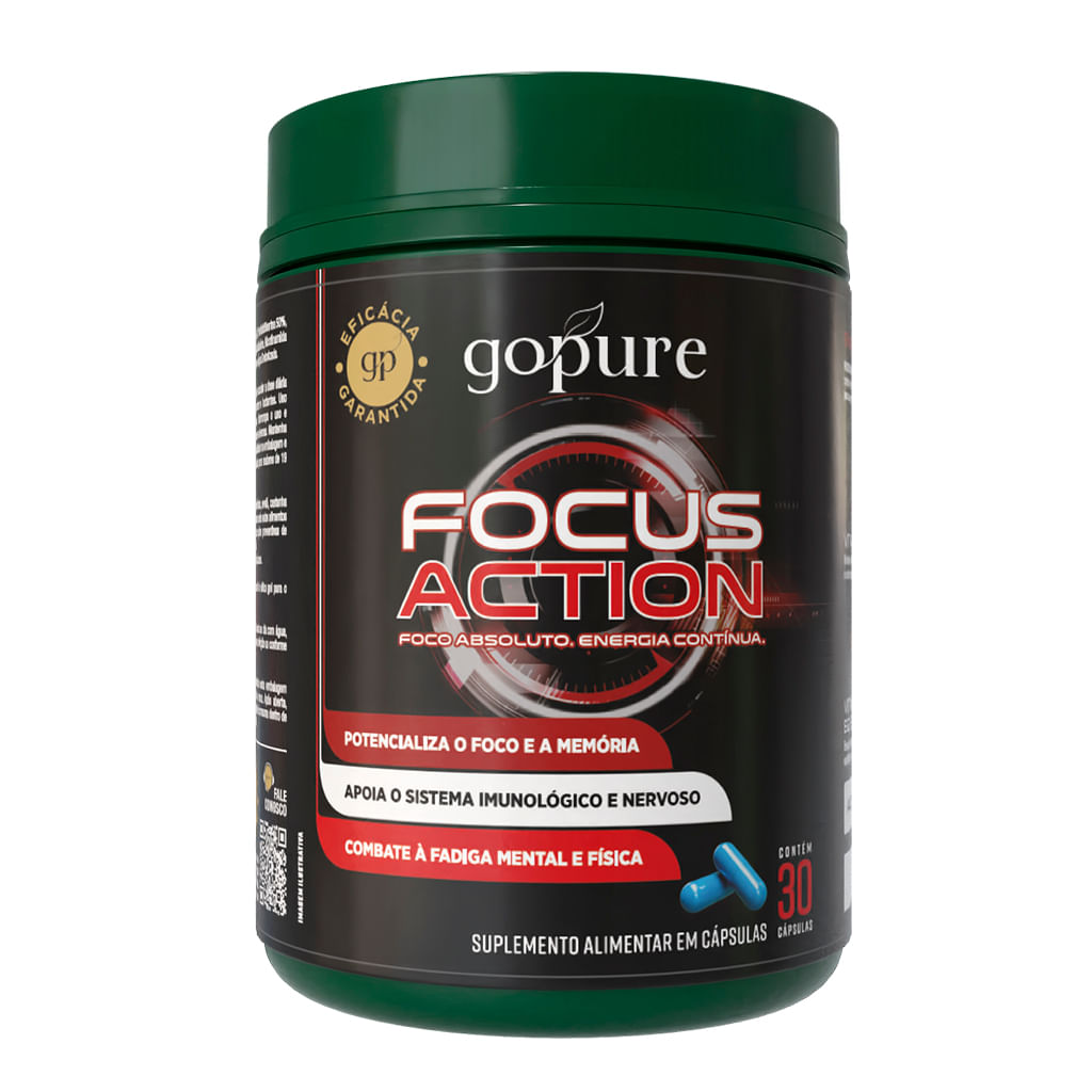 Compre 1, LEVE 2 - FOCUS GoPure – Foco Concentração Memória Agilidade - TDAH + Vitaminas - Imagem 2