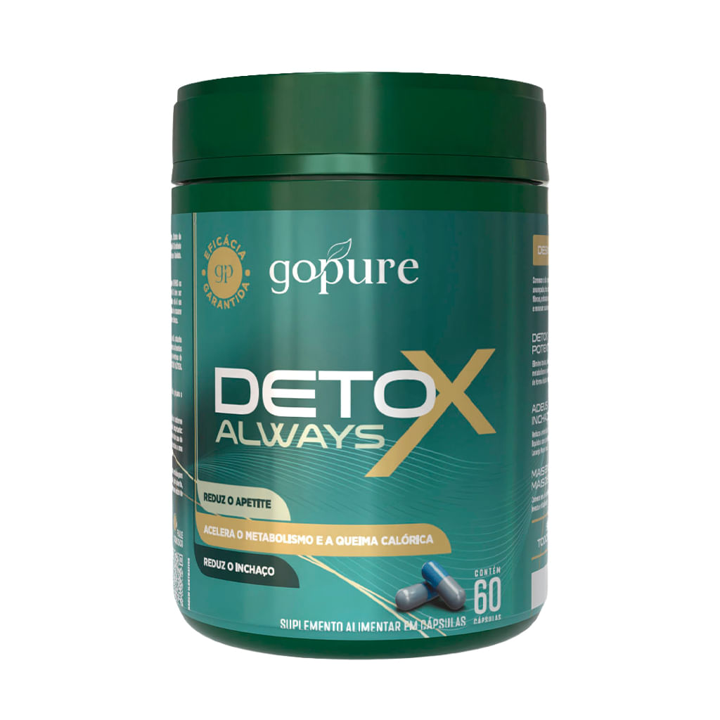 Detox Always GoPure – Suplemento p/ Reduzir Apetite, Desinchar, Perda de Peso, Emagrecimento