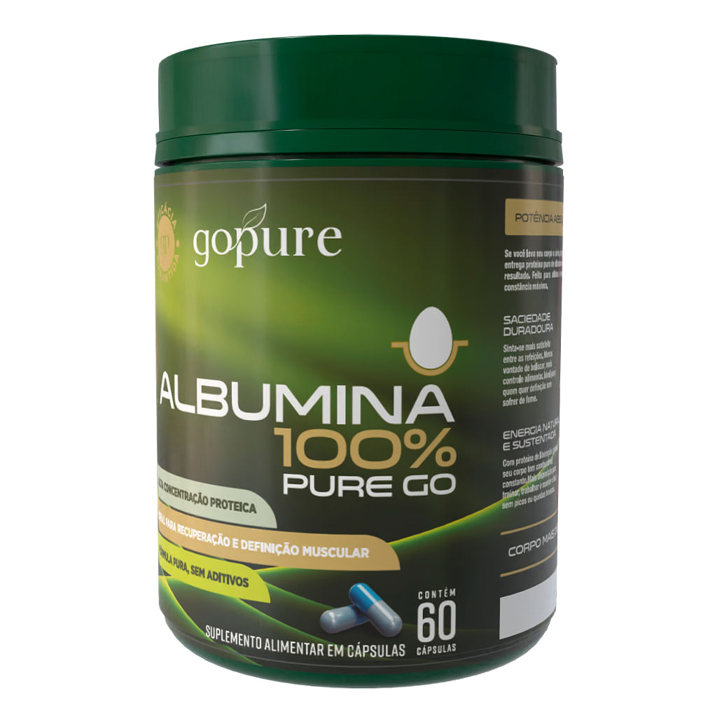 Compre 1, LEVE 2 - Albumina 100% Pura GoPure – Suplemento Proteico de Clara de Ovo Natural para Massa Muscular - Imagem 3