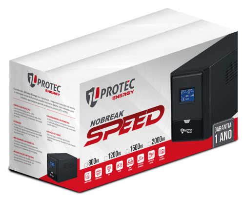 Nobreak Speed 1200VA Bivolt Ent 115v-220v Saida 115v Proteção para Modem, Roteador, Games e Cftv - Imagem 10