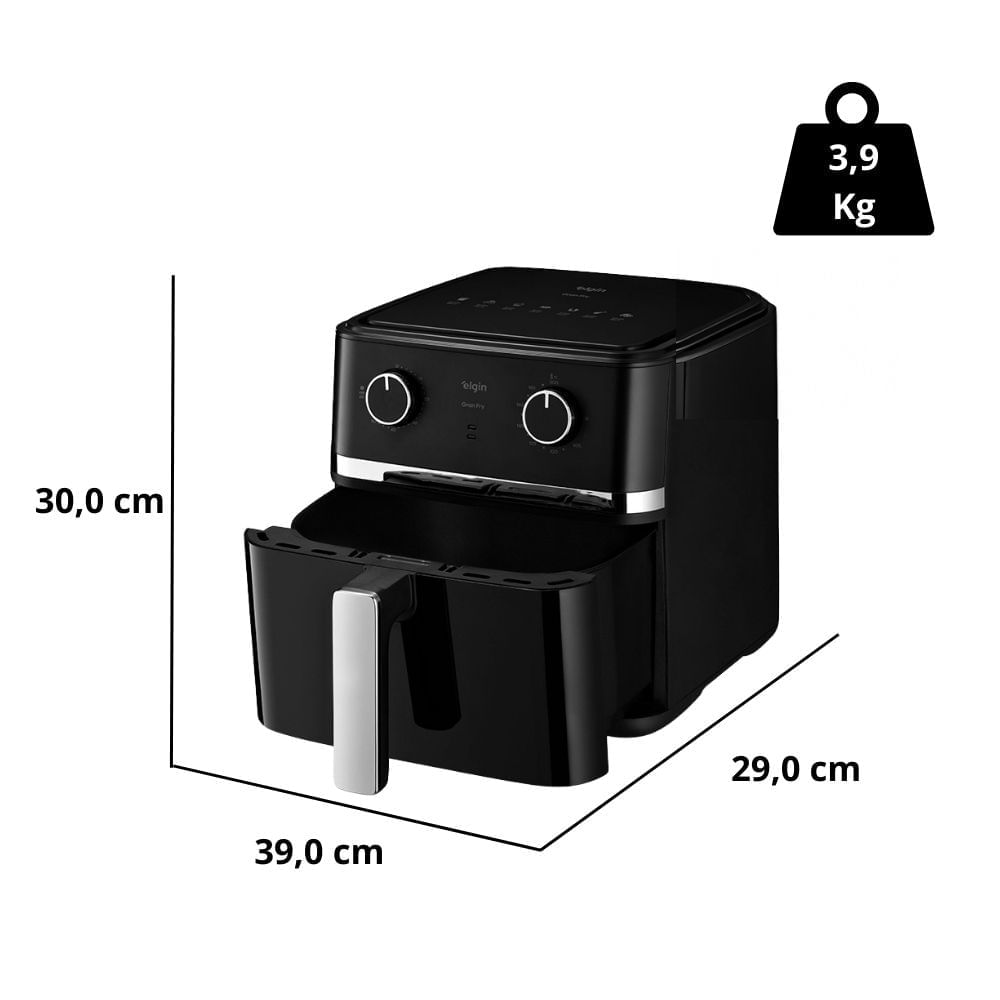 Air Fryer Gran Fry 8L Elgin 1750W Black 127V - Imagem 8