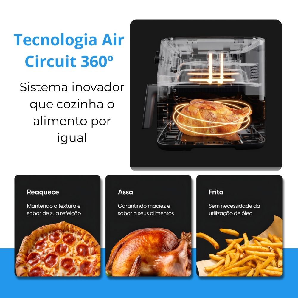 Air Fryer Gran Fry 8L Elgin 1750W Black 127V - Imagem 3