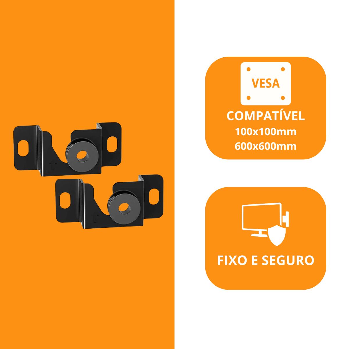 Suporte de Parede Para TV Fixa 15" A 85" Amvox AST 70F VESA Black - Imagem 4