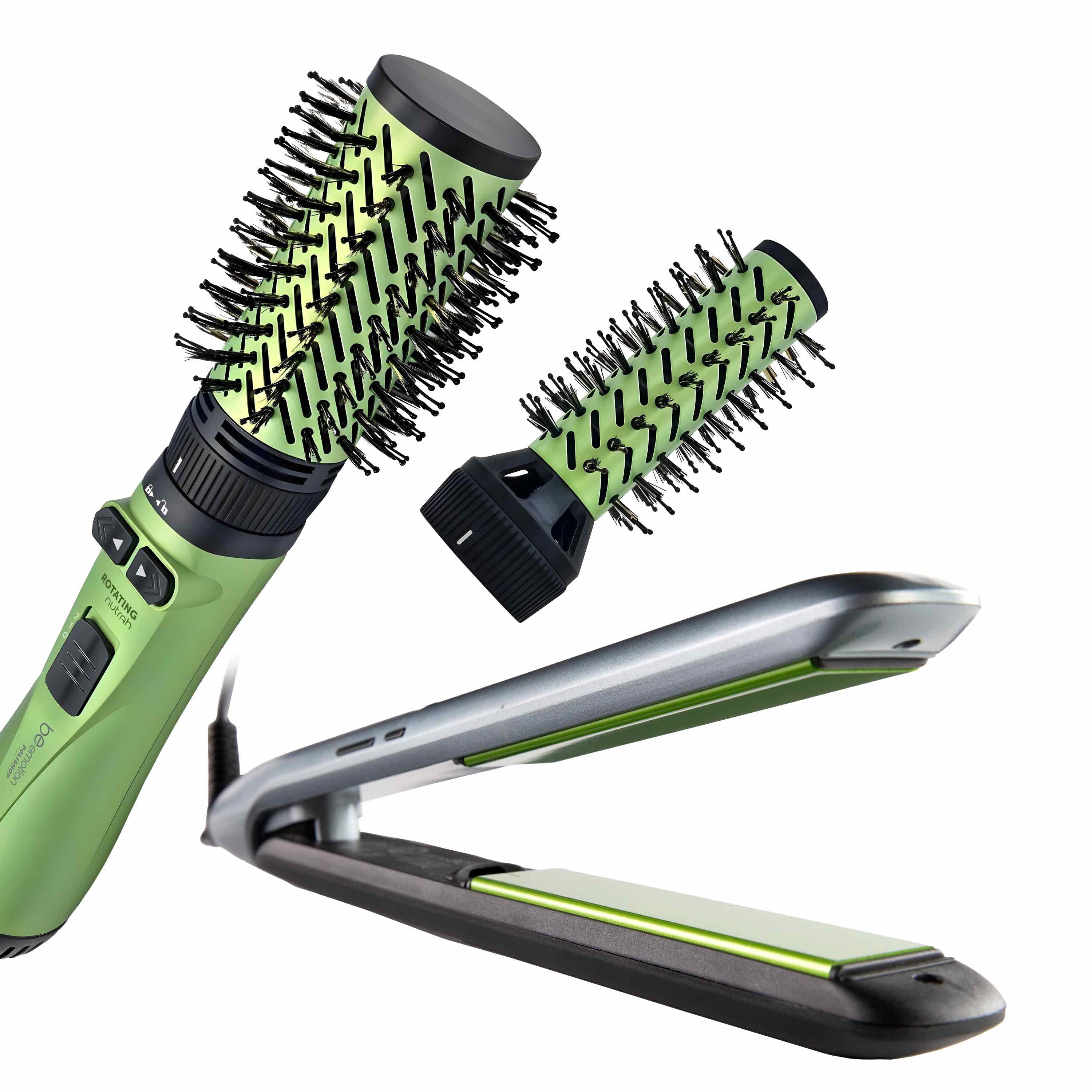 Escova Rotating Nutrah e Prancha de Cabelo Shine Nutrah Be Emotion - Imagem 2