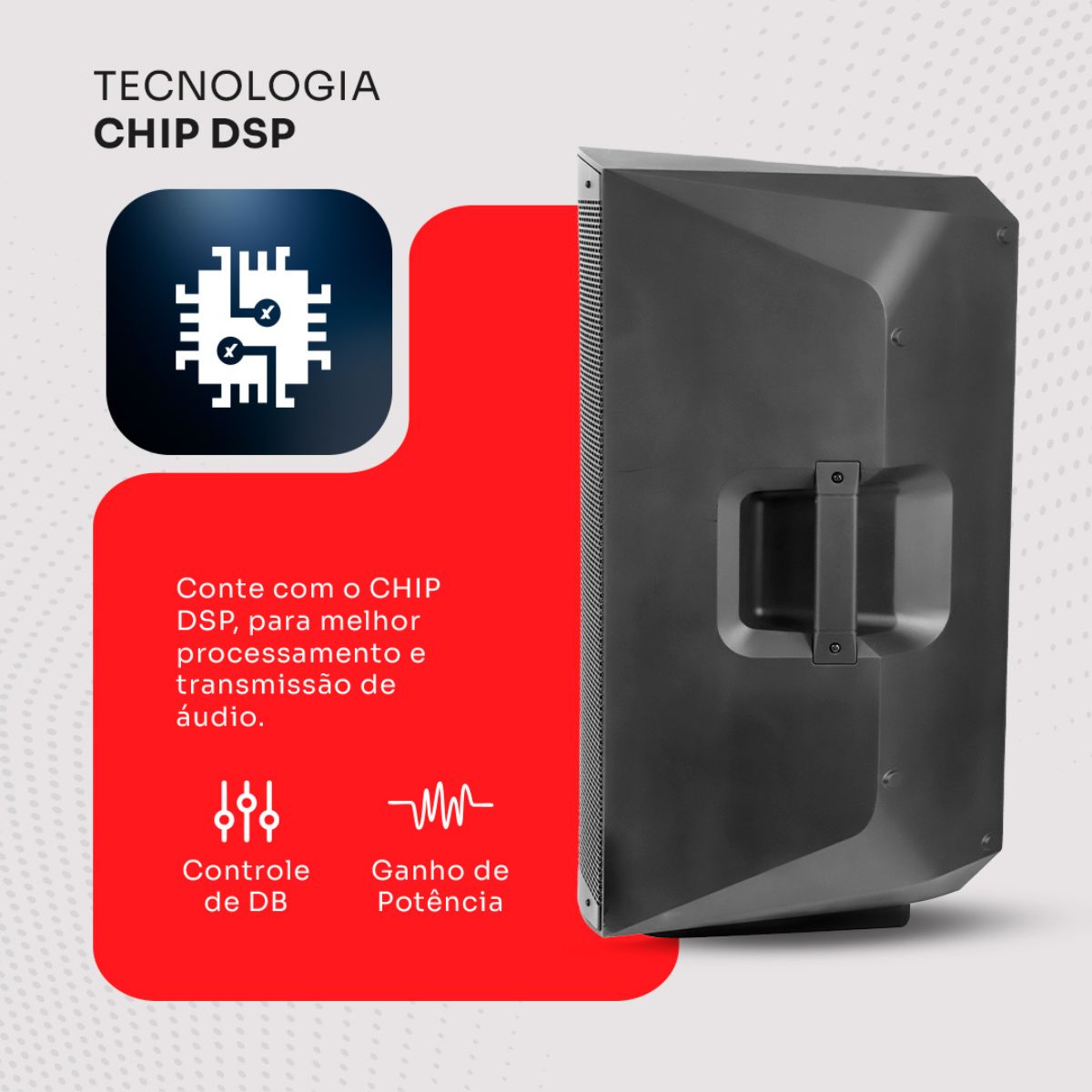 Caixa De Som Profissional Amvox 1000W ACP 15 PRO Woofer 15" TWS BT Bivolt - Imagem 6