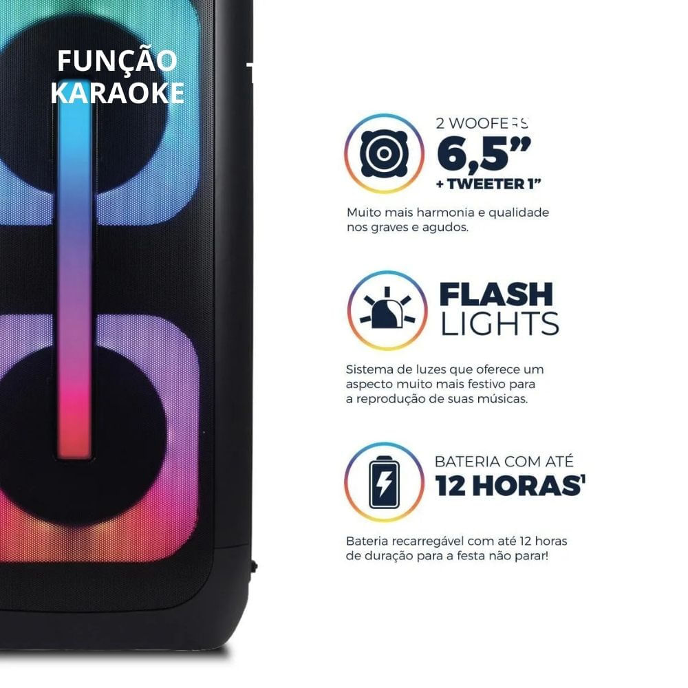 Caixa de Som Amplificada Britânia BCX6801 650W Bivolt - Imagem 4