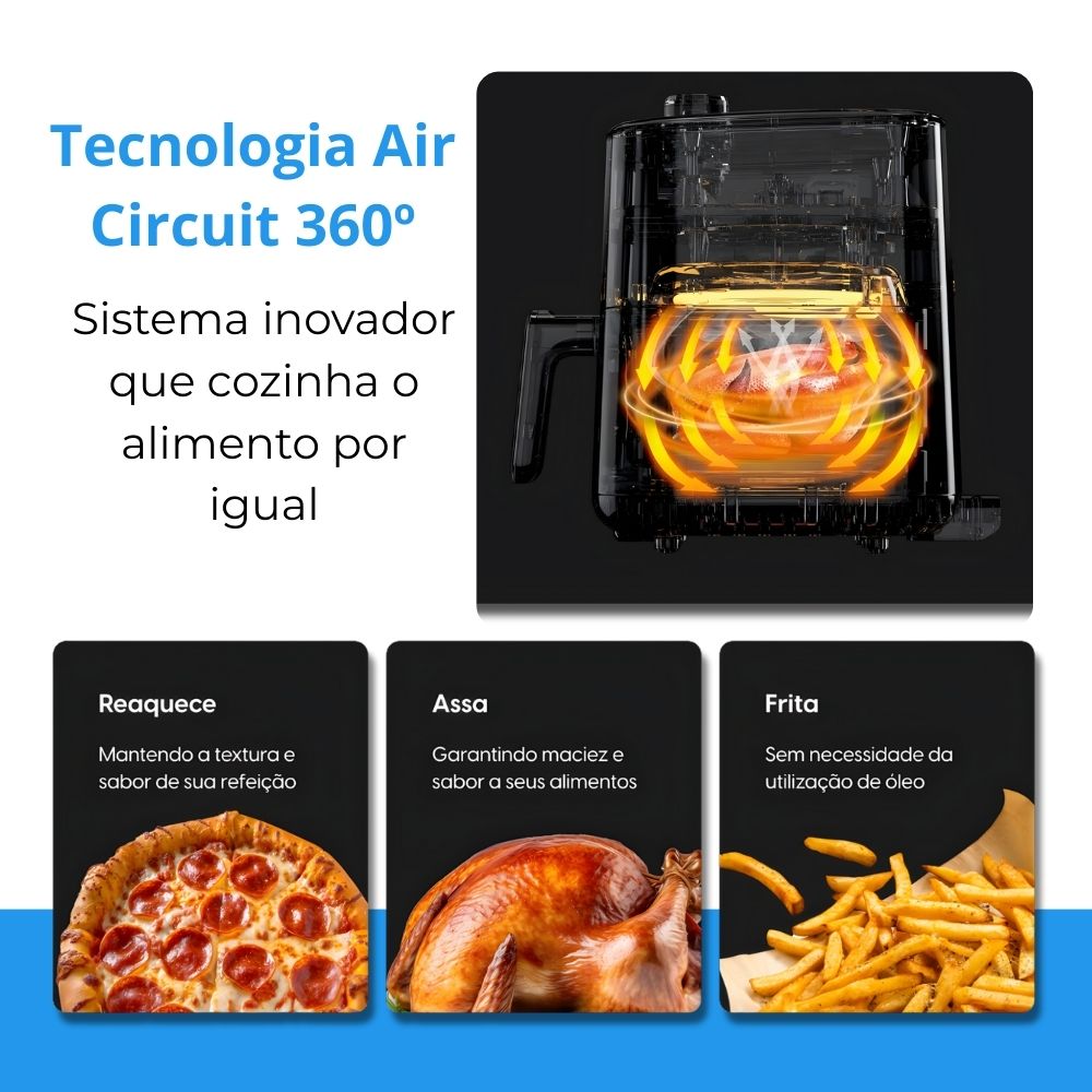 Air Fryer Prática Fry 3,7L Elgin 1400w Black 127V - Imagem 3