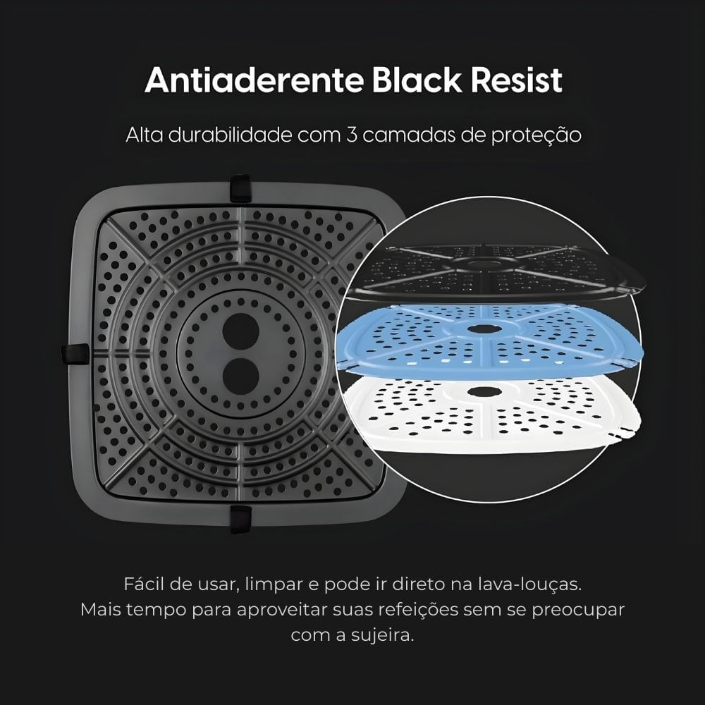 Air Fryer Prática Fry 3,7L Elgin 1400w Black 127V - Imagem 5